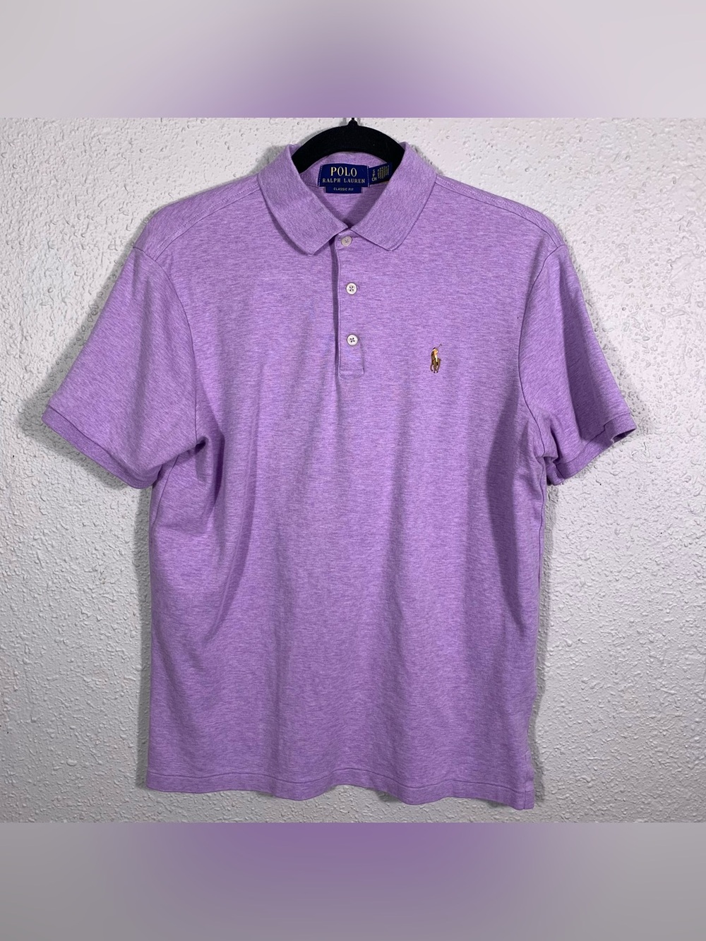 Polo Ralph Lauren Classic Fit Soft Cotton Polo Shirt Lavender size S